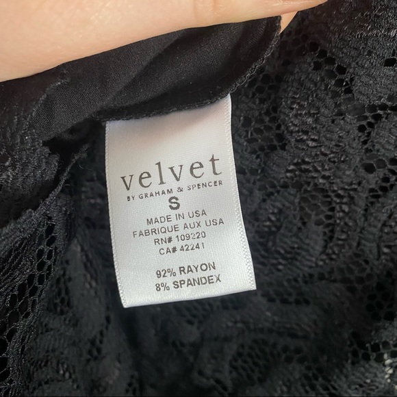 Velvet by Graham and Spencer Womens Black Floral Lace Lined Mini Dress Size S - Picture 4 of 8